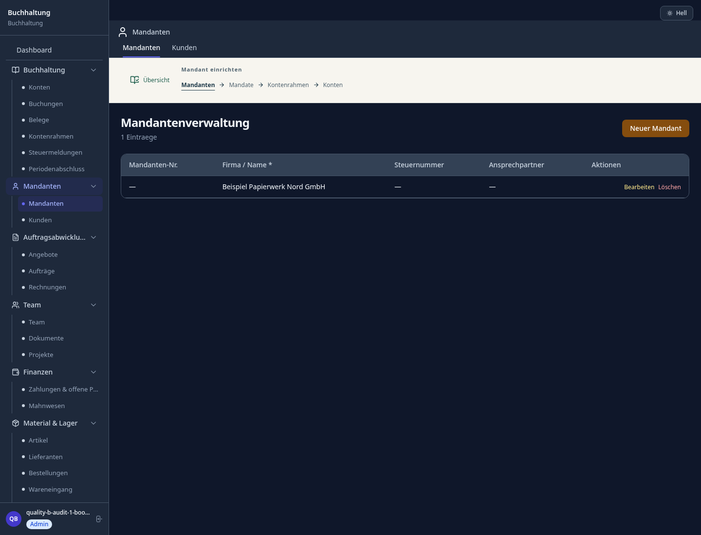 Akuntansi · Tampilan produk sebenarnya dengan data contoh fiktif yang tersimpan.